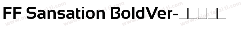FF Sansation BoldVer字体转换